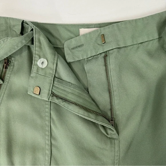 LOFT Outlet Size 8 Skirt Size Zips Tie Green Olive - Picture 3 of 8